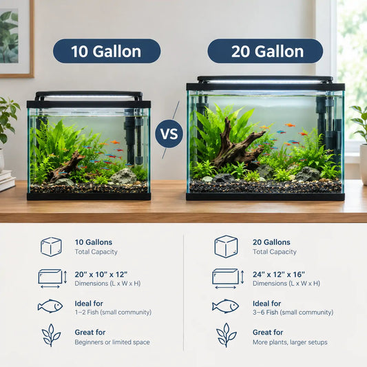 10 Gallon vs 20 Gallon Aquarium Setup: Which Size Should You Choose?