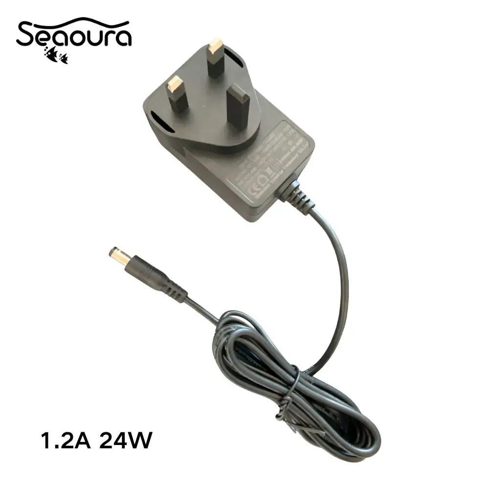 Seaoura Led Aquarium Light Power Adapter-1.2A 24W UK Plug