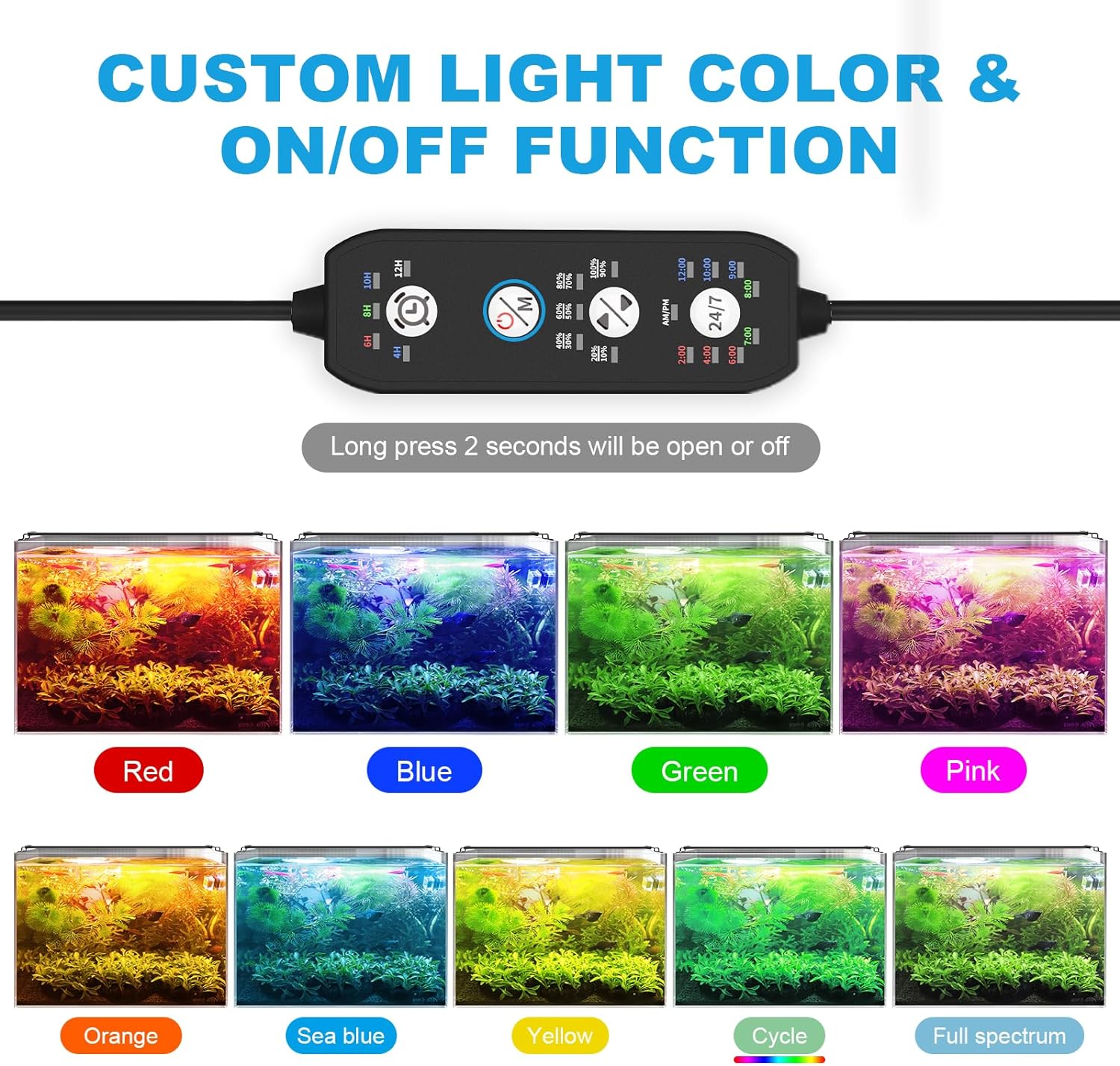 Seaoura SR-618 24/7 Mode Aluminum LED Aquarium Light