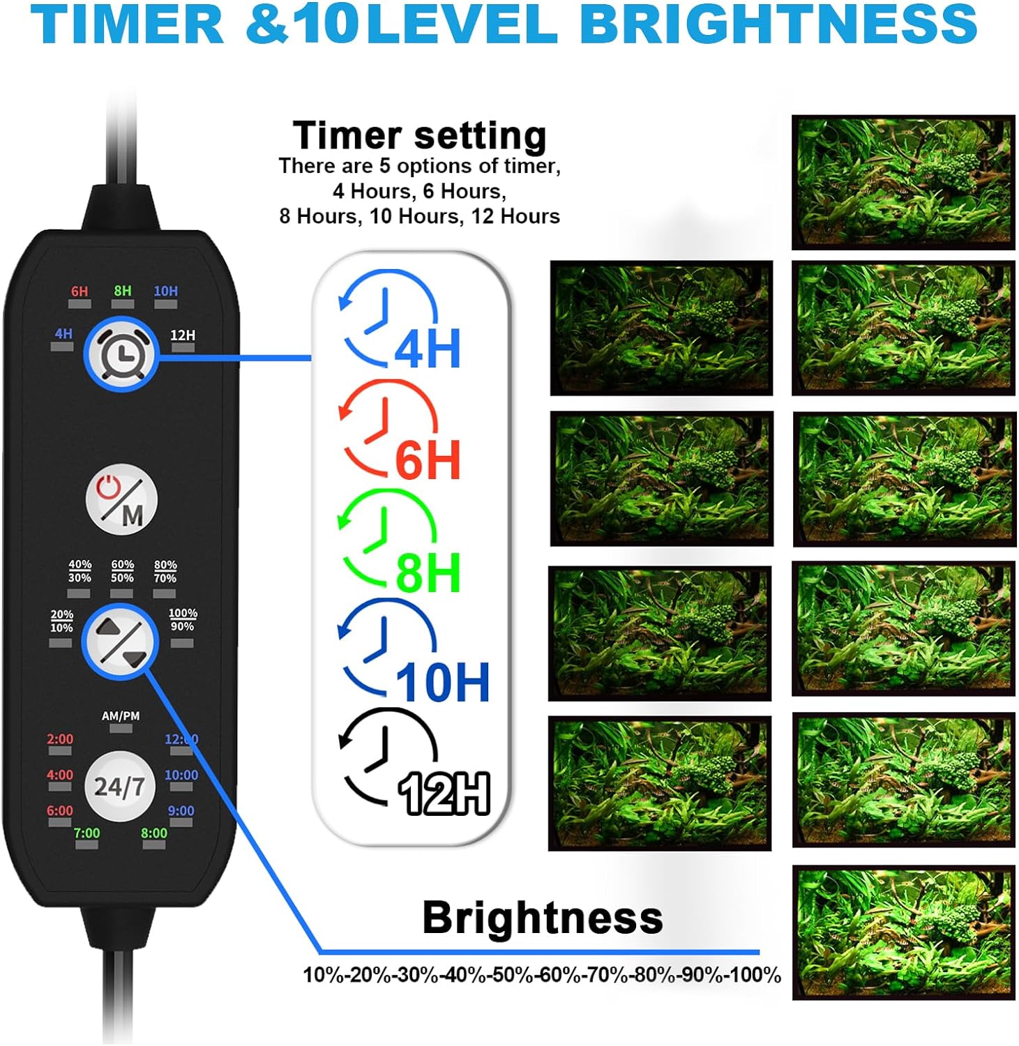 Seaoura SR-618 24/7 Mode Aluminum LED Aquarium Light