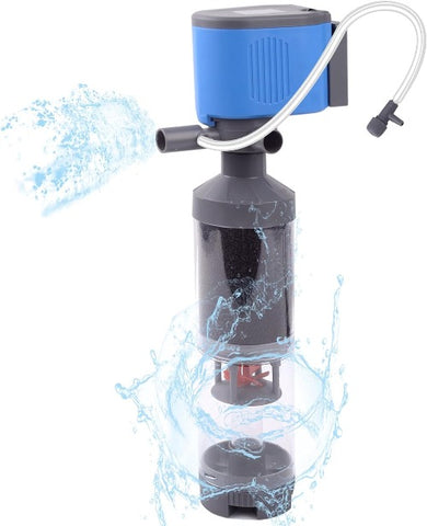 Aquabuddy 5-in-1 Submersible Aquarium Filter 2-Stage Internal Aquarium Filter