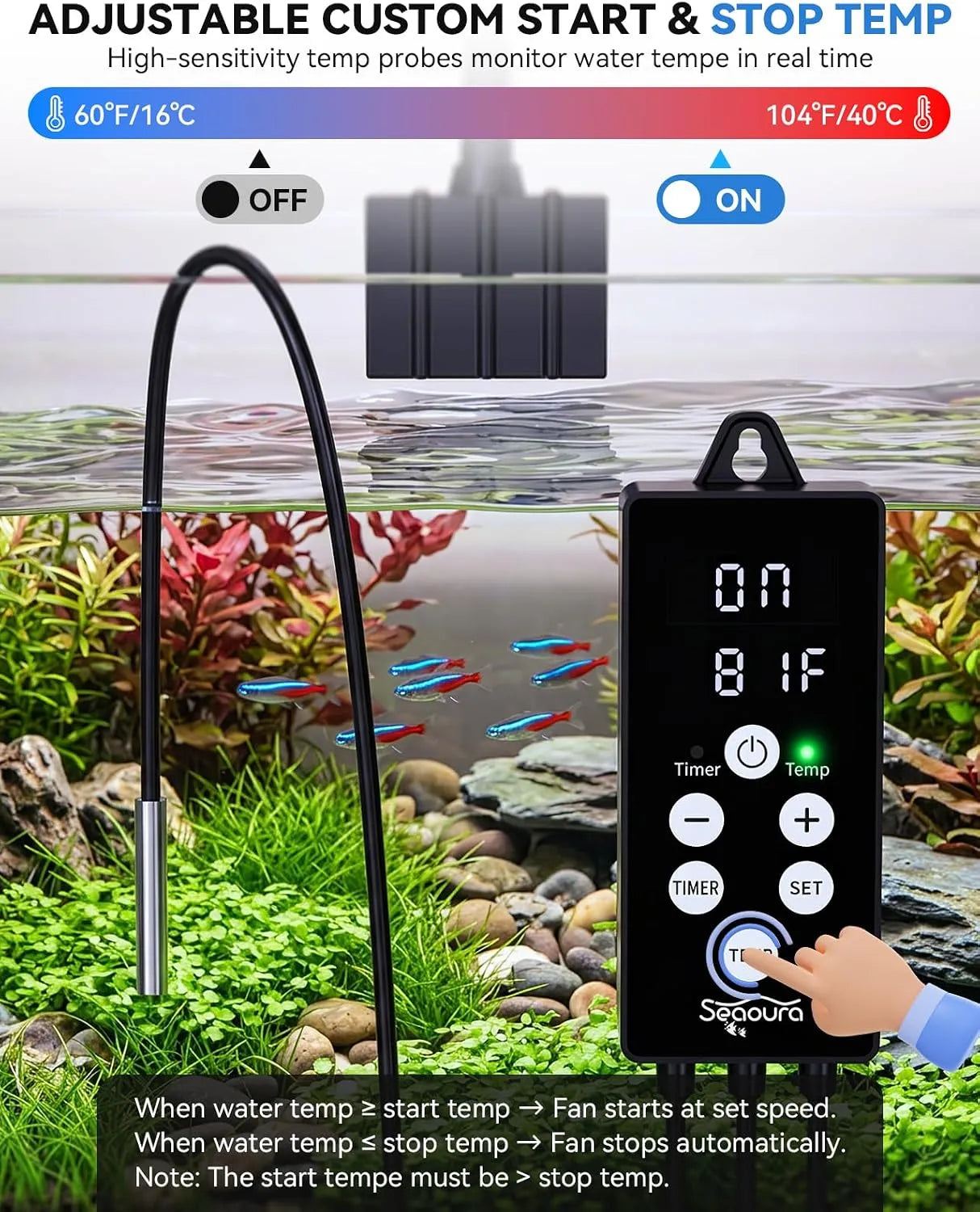 Aquarium Chiller Fan with Temp Probe 2
