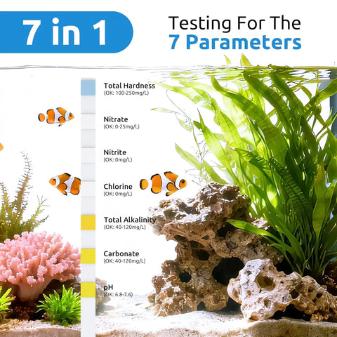SEAOURA SR-902 7 in 1 Aquarium Water Testing Strips