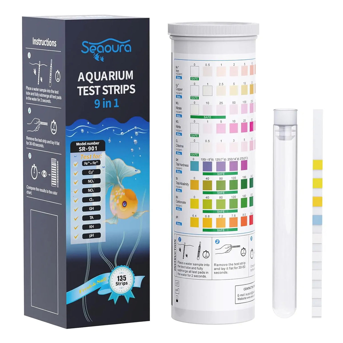 SEAOURA 9-in-1 Aquarium Test Kit-2