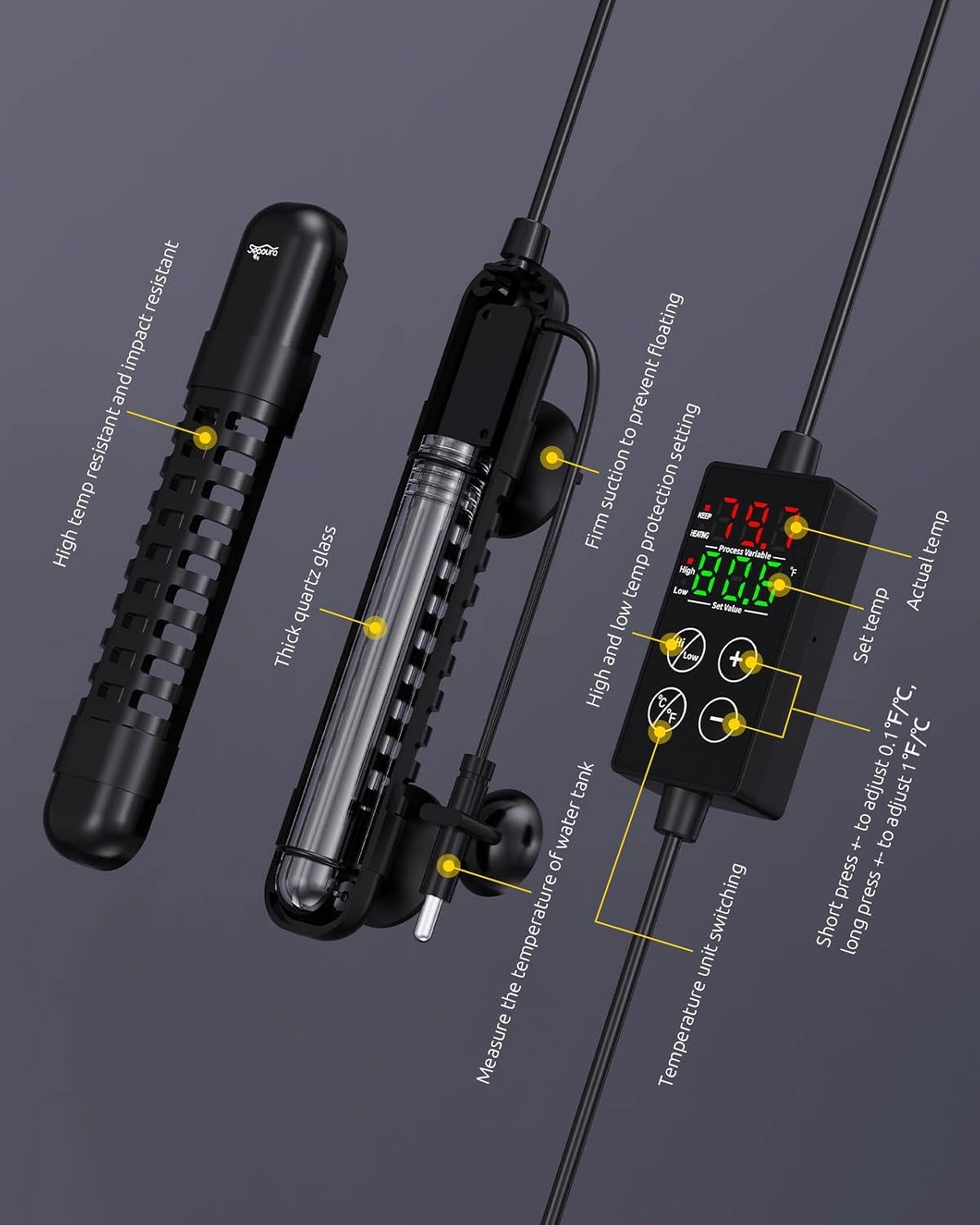 SEAOURA SR-318 Small Aquarium Heater-3
