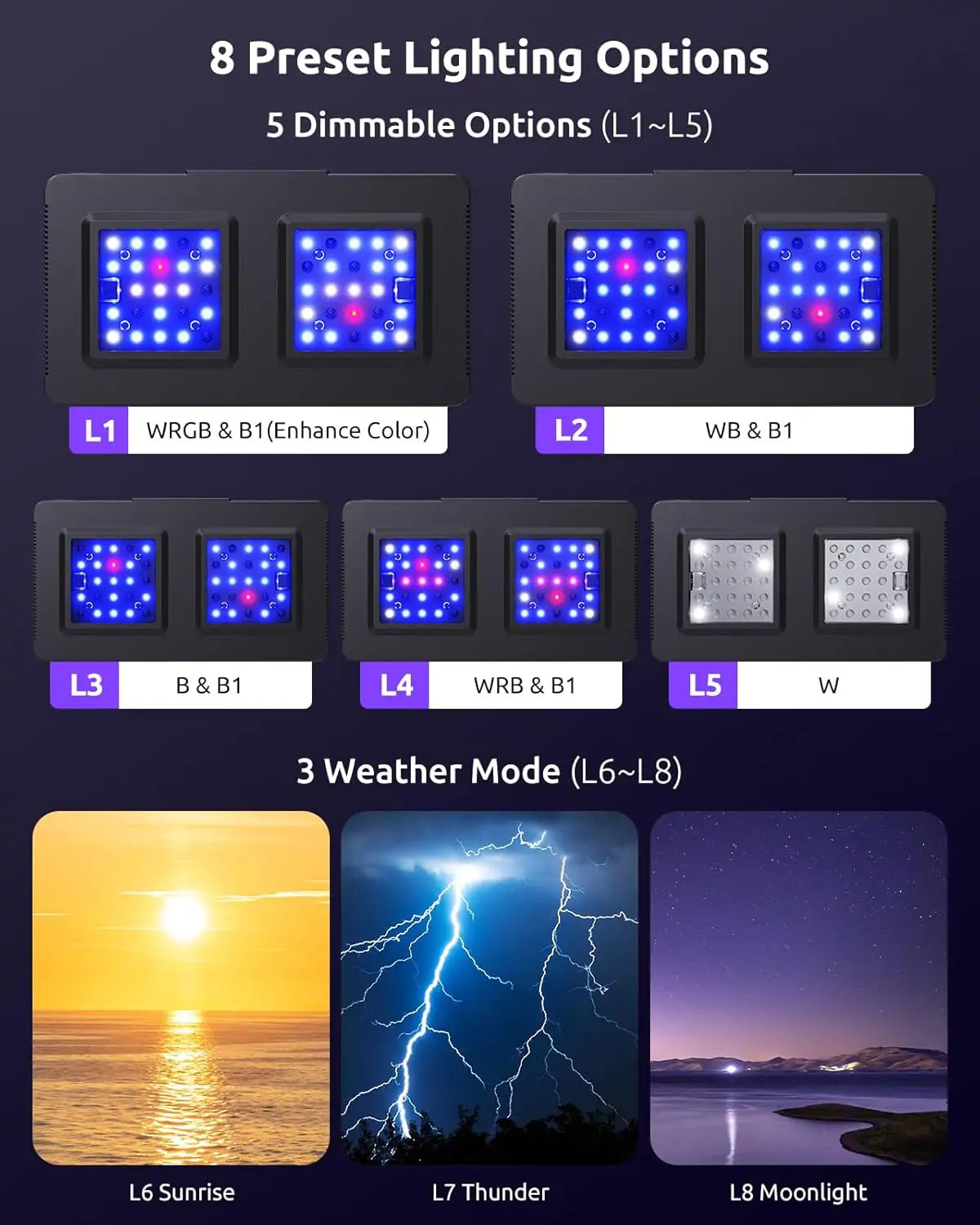 SEAOURA SR-691 deep blue reef light for coral tank