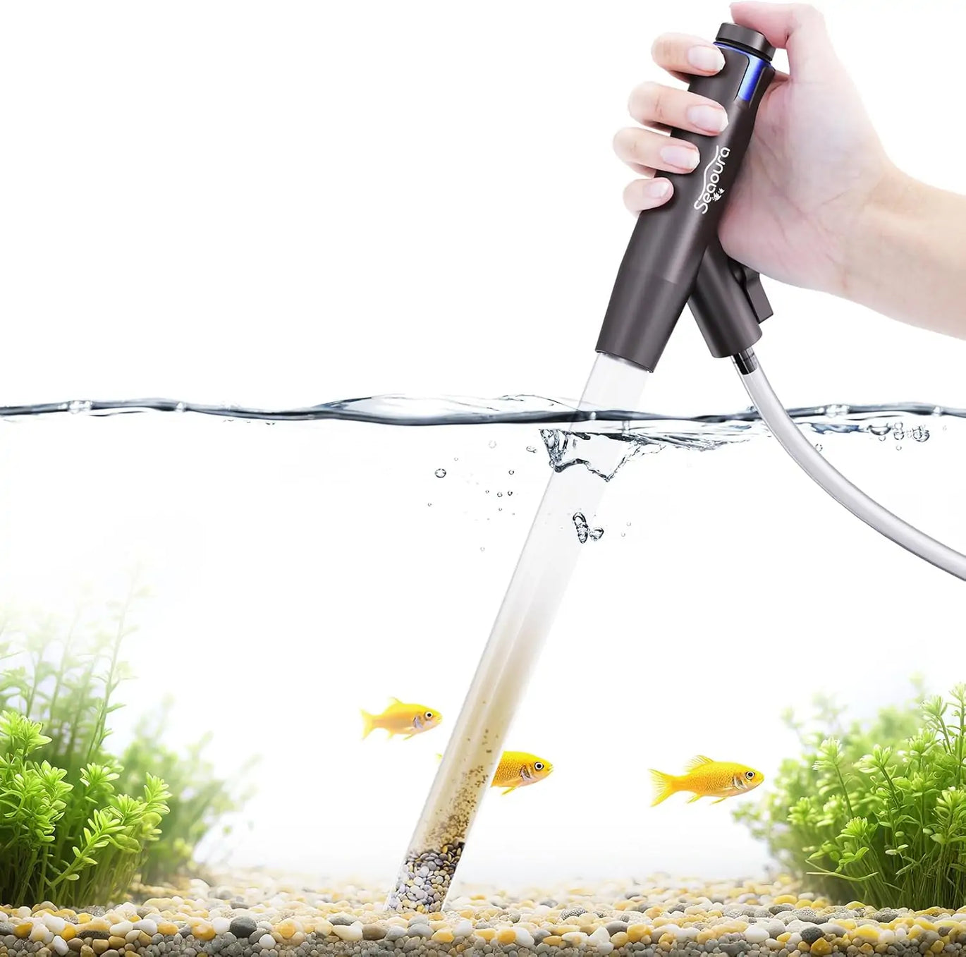 Seaoura SR-529 Aquarium Gravel Cleaner – Manual Siphon Pump