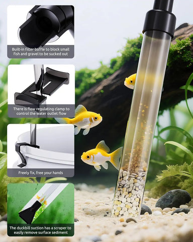 Seaoura SR-527 Small Gravel Vacuum for Aquarium Fish Tank Cleaner Kit