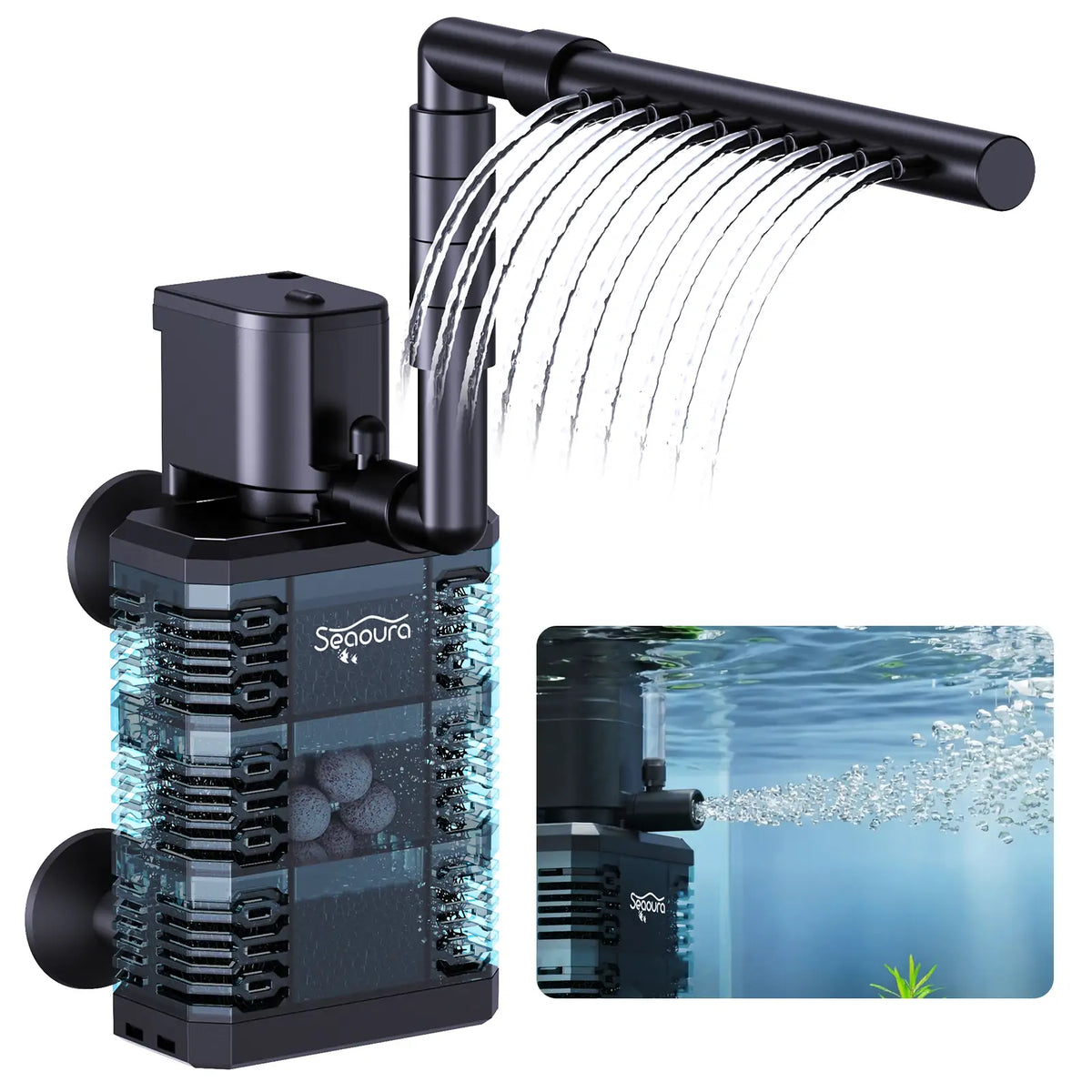 Seaoura SR-702A Small Internal Aquarium Filter