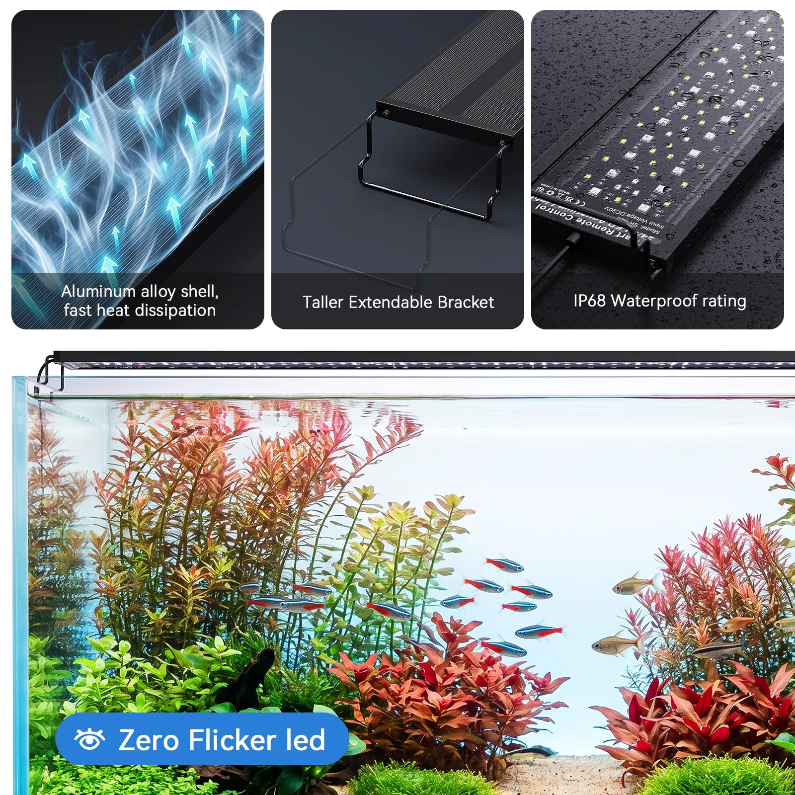 SR 620 IP68 waterproof zero flicker aquarium light