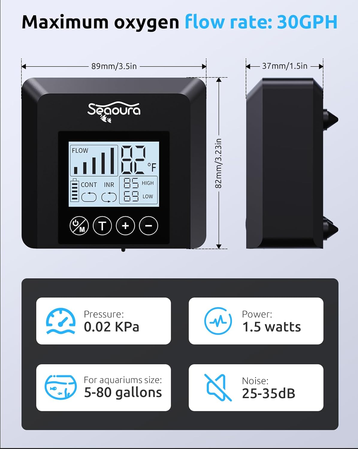 Seaoura ‎SR-206 Aquarium Air Pump