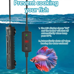 Seaoura SR-308 Mini LED Display Aquarium Heater with Temperature Control