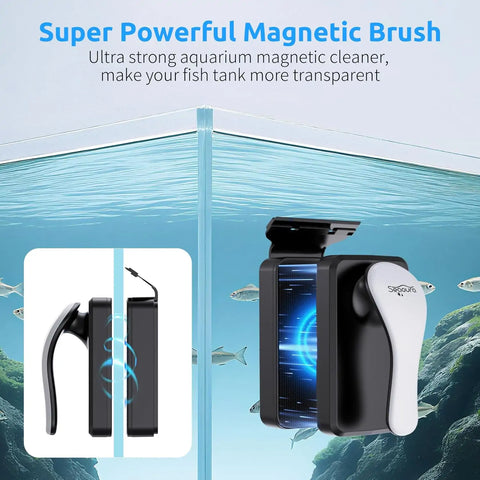 Seaoura SR-510 Magnetic Aquarium Algae Scraper Glass Cleaner