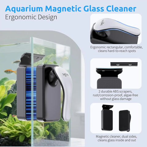 Seaoura SR-510 Magnetic Aquarium Algae Scraper Glass Cleaner