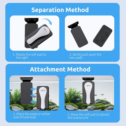 Seaoura SR-510 Magnetic Aquarium Algae Scraper Glass Cleaner