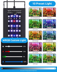 Seaoura SR-659 LED Aquarium Light with Thermometer 【New Upgrade SR-666】