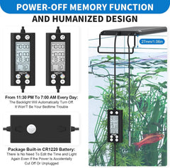 Seaoura SR-666 LED Aquarium Light with LCD Monitor