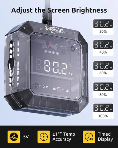 Seaoura SR-802 Aquarium Thermometer Submersible