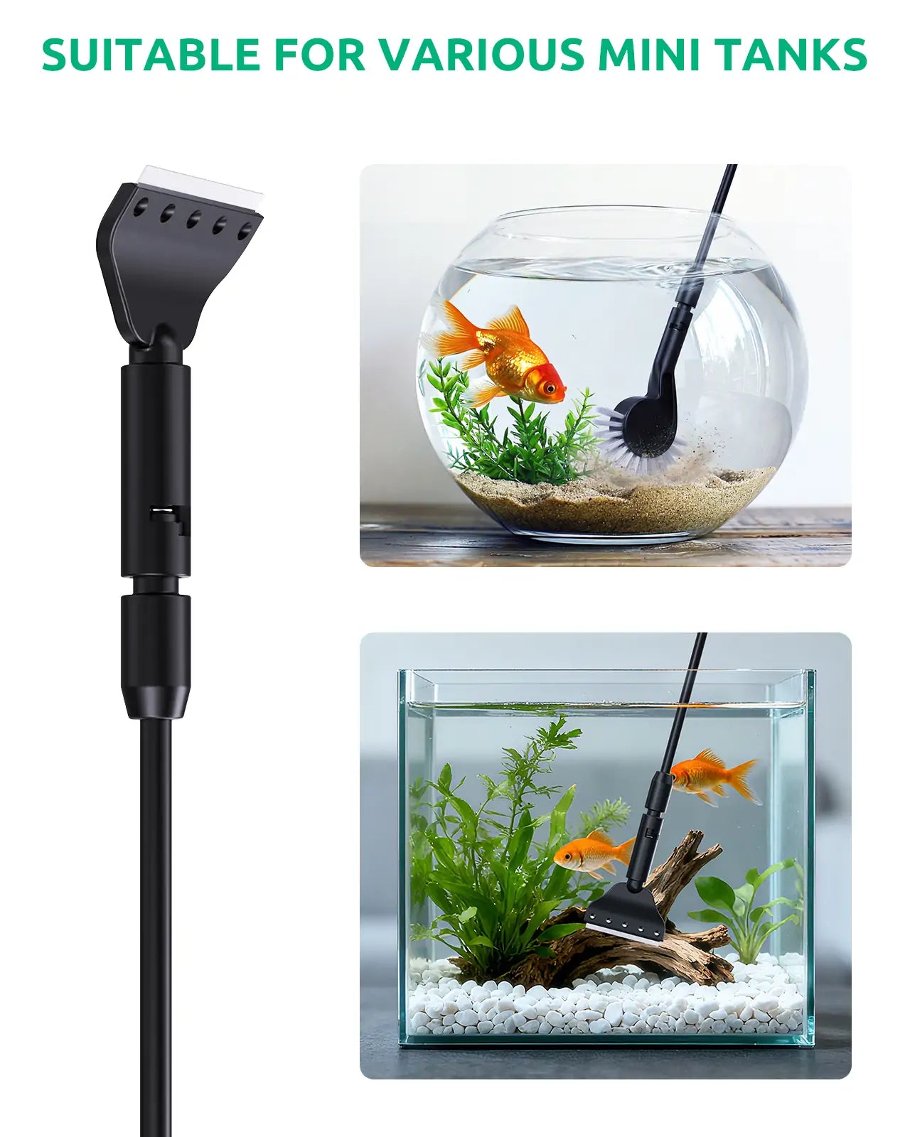 Seaoura SR-517 Aquarium Algae Scraper Cleaning Kit 5 in 1