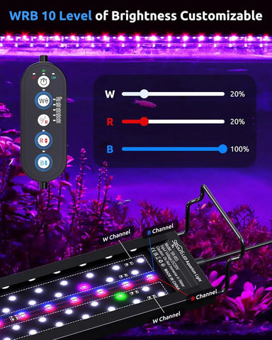 Seaoura SR-653 WRB Aquarium light for freshwater planted fish tank