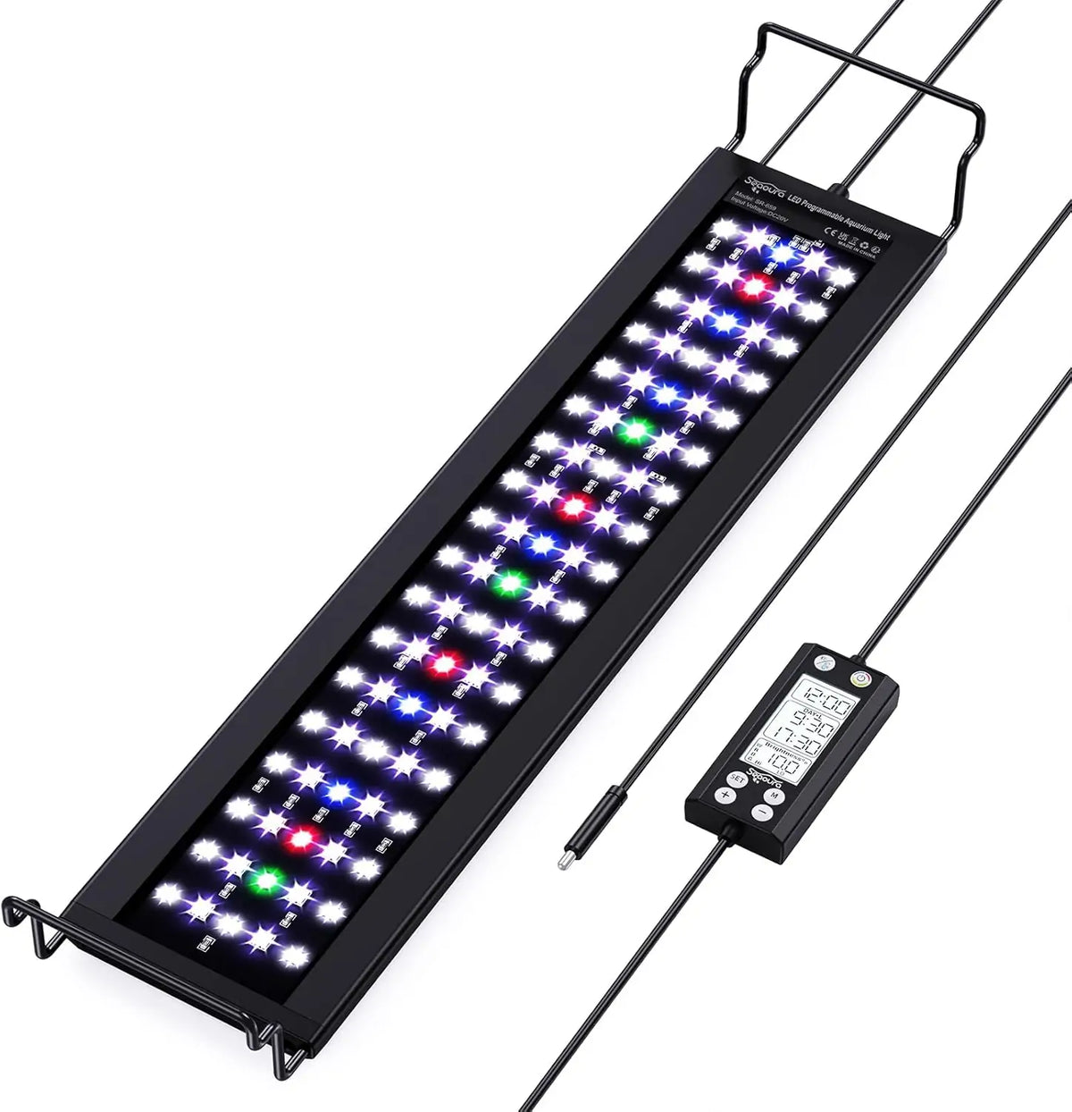 Seaoura SR-659 LED Aquarium Light with Thermometer 【New Upgrade SR-666】