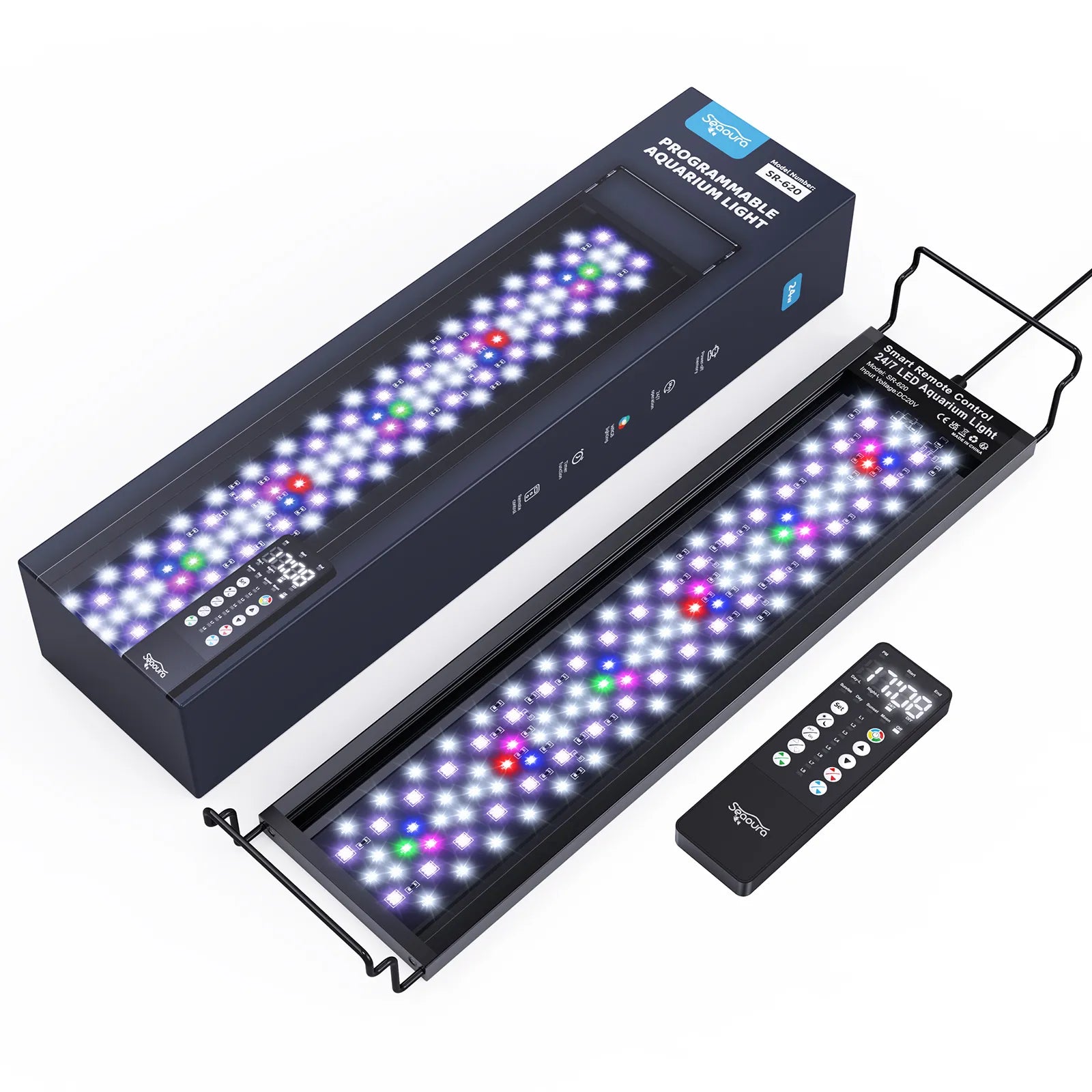 Seaoura SR 620 programmable aquarium LED light with remote