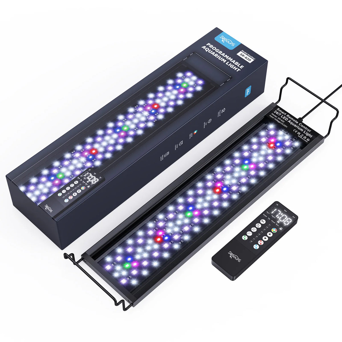 Seaoura SR 620 programmable aquarium LED light with remote