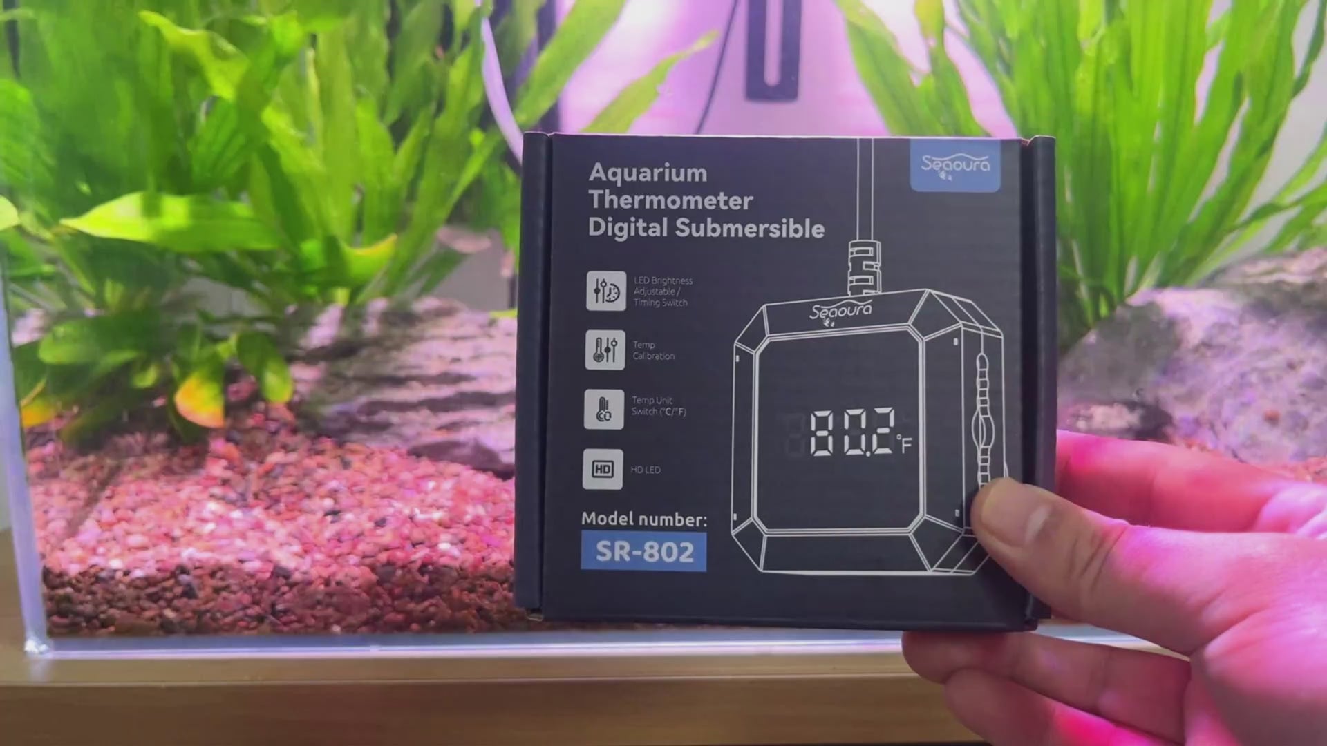 Seaoura SR-802 Aquarium Thermometer Submersible